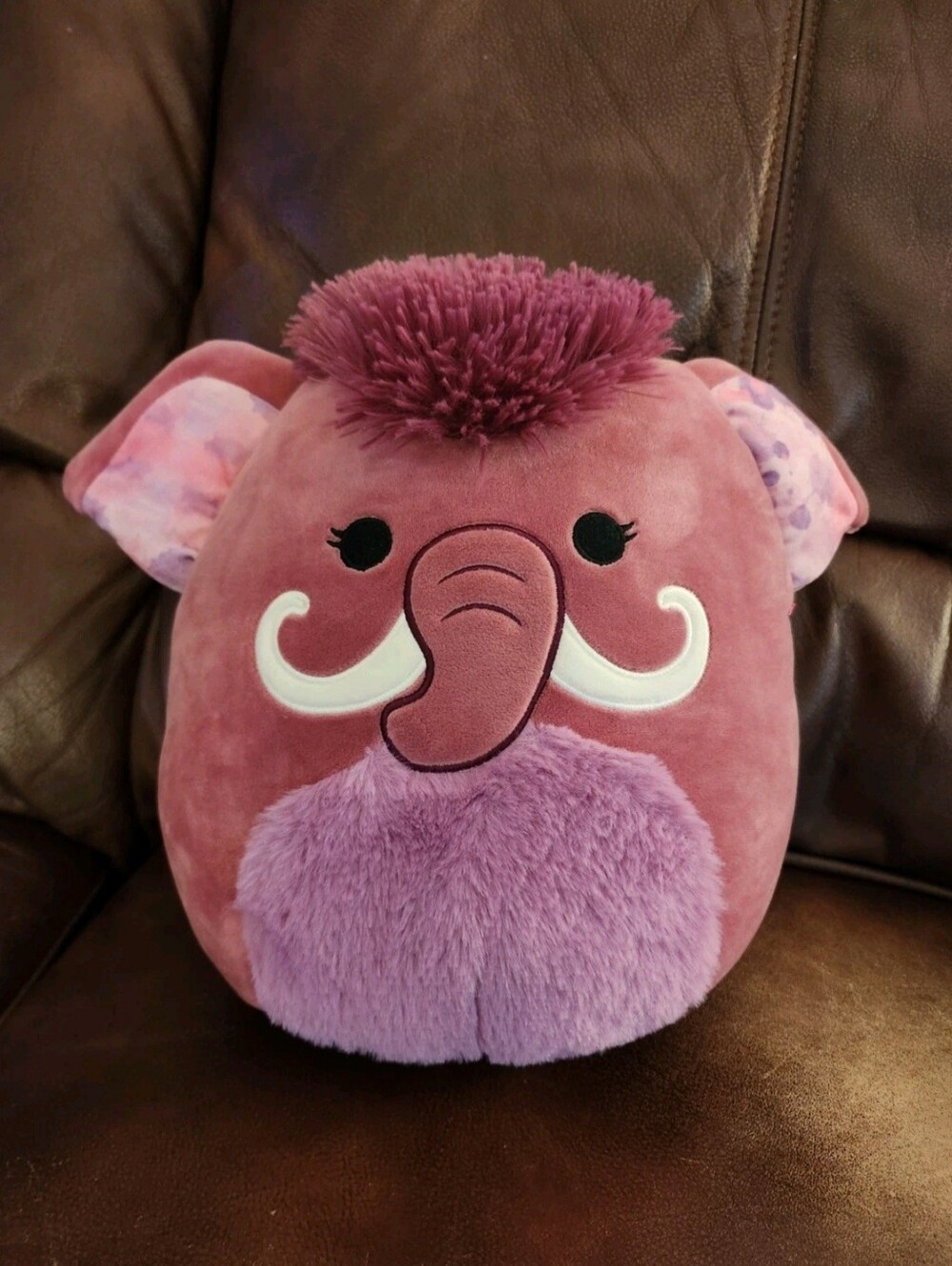 Squishmallows 8 Inch Magdalena the Magenta Woolly Mammoth Cuddly Plush